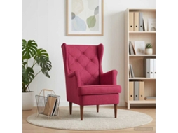 Vidaxl Poltrona Vinho Vermelho Veludo