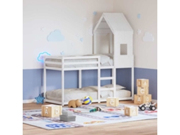 Vidaxl Telhado De Cama Infantil 60x99x139,5 Cm Pinho Maciço Branco
