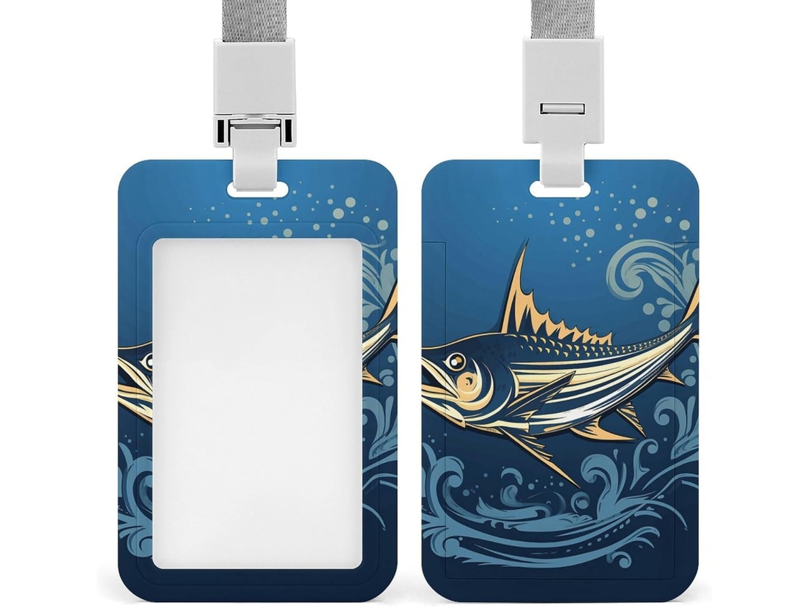 Porta Crachá com Símbolo do Marlin, À Prova D Água, Protetor de Crachá, Escriturários, Médicos e