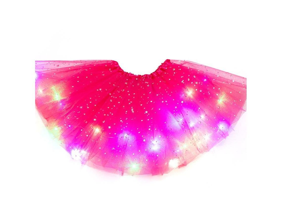 2026 falda Tutú de Dança com Luz Led para Meninas, Vestido de Princesa para Festa e Trajes de Ballet