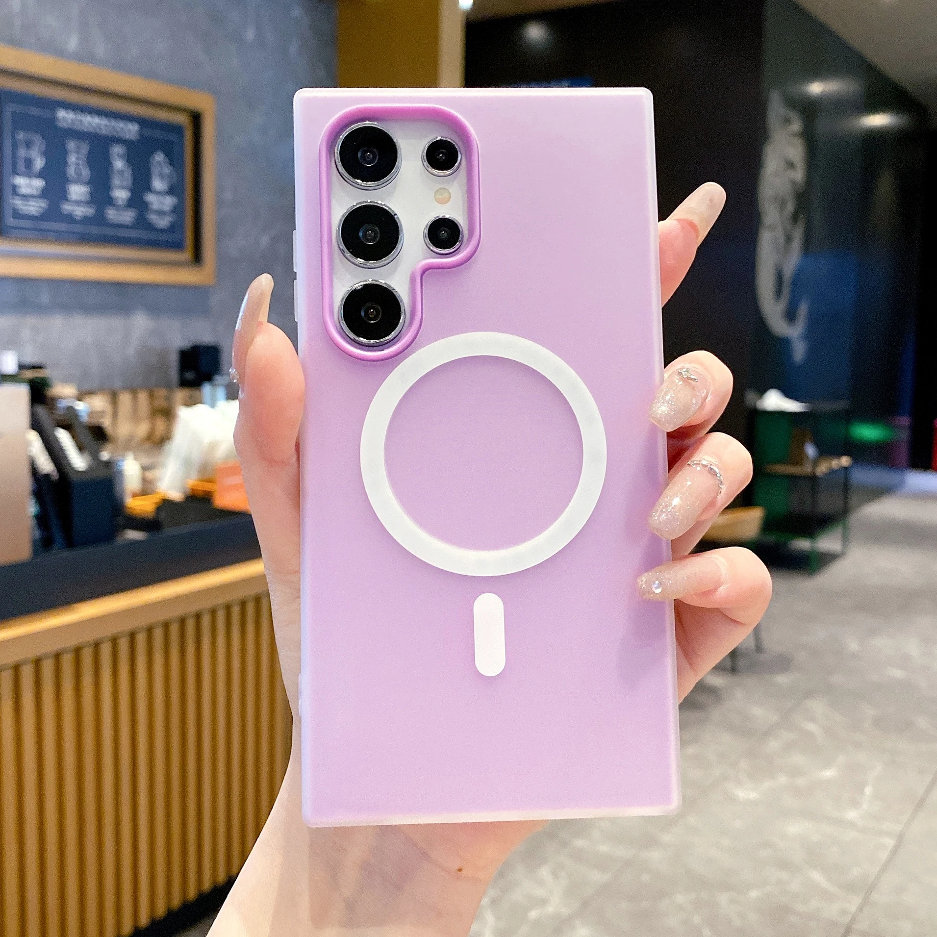 Capa Protetora Magnética (roxa) Para Samsung A05