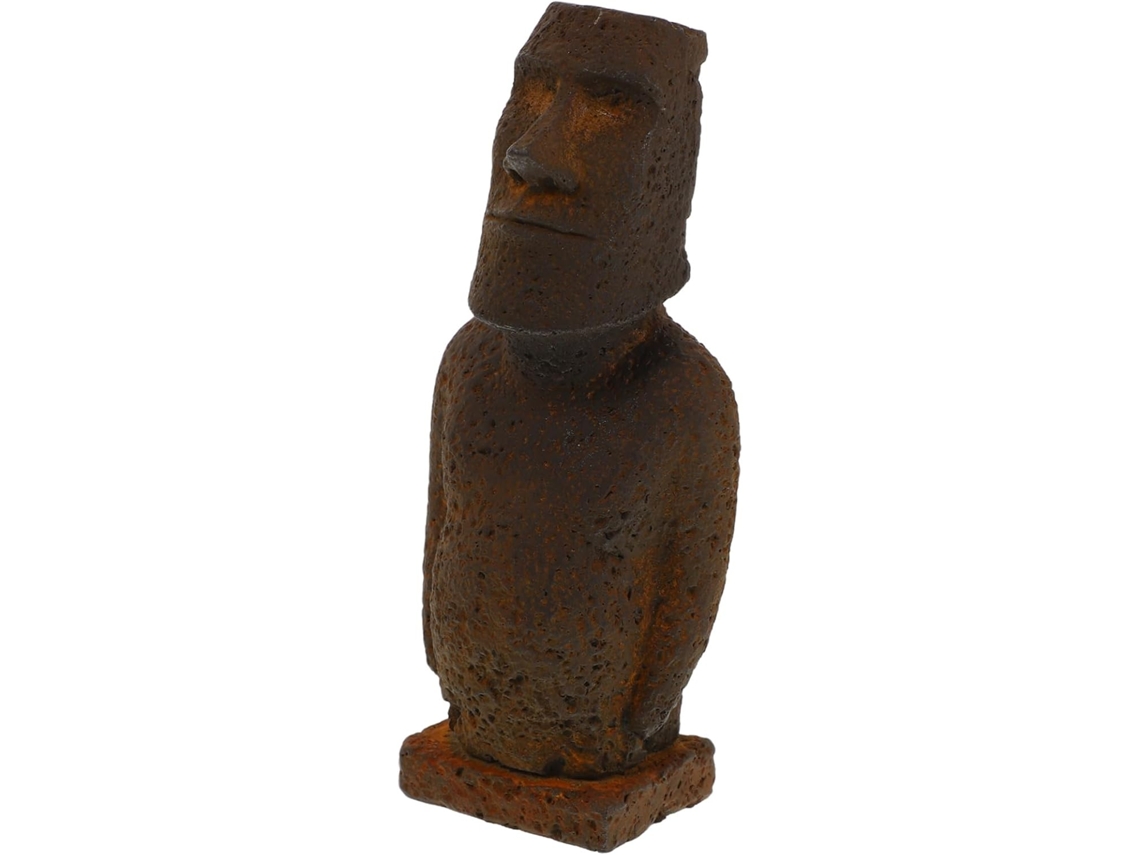 Estátua Moai para Aquários: Figura de Pedra Moai Feita À Mão como Decoração para Aquários, Bonsai e Arte Exclusiva para CHABERLU