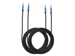 2pcs Cabo De Áudio Estéreo Macho Para Macho Aux 3.5mm 2m Azul Para Mp3 E Telefone Celular