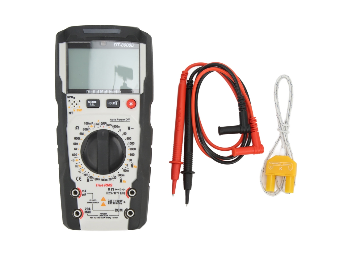 Multímetro digital DT-8908D, ferramenta elétrica portátil de precisão