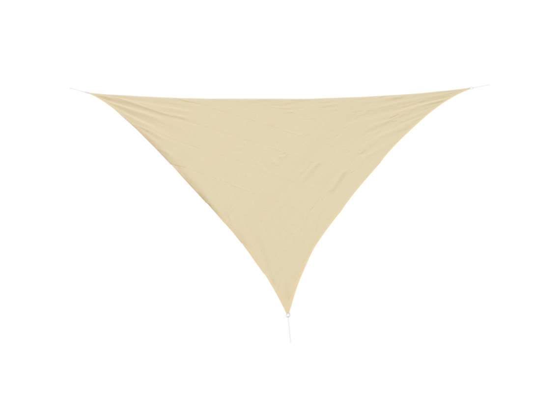 Toldo Solar Triangular 4x4x4m Vela de Sombreamento em Pe e Aço Amarelo