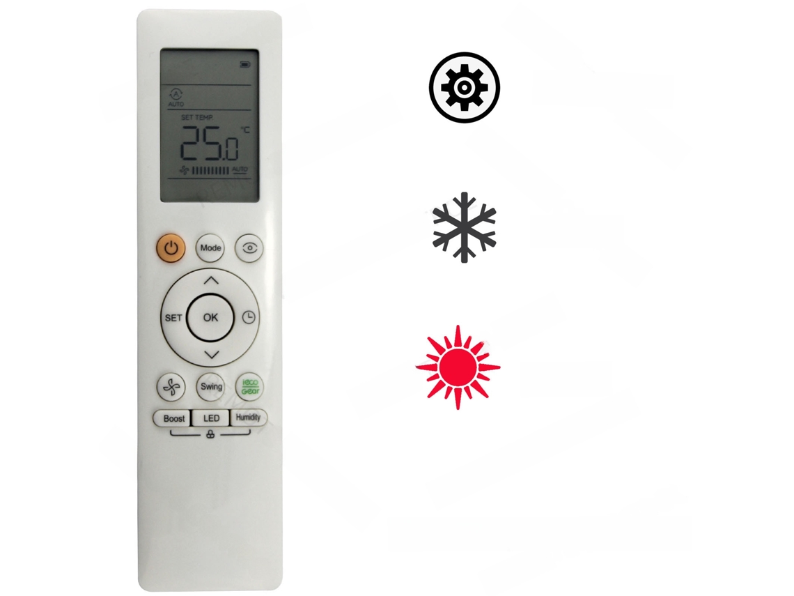 Controle Remoto de Ar Condicionado HENTEN HOME para Midea Rg10l1 /bgef (c2hs)