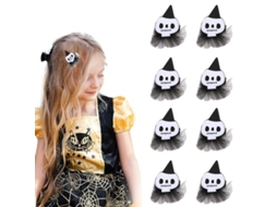 8 Pcs Ganchos de Cabelo de Rede de Halloween Decorações para Festas RNEMITERY