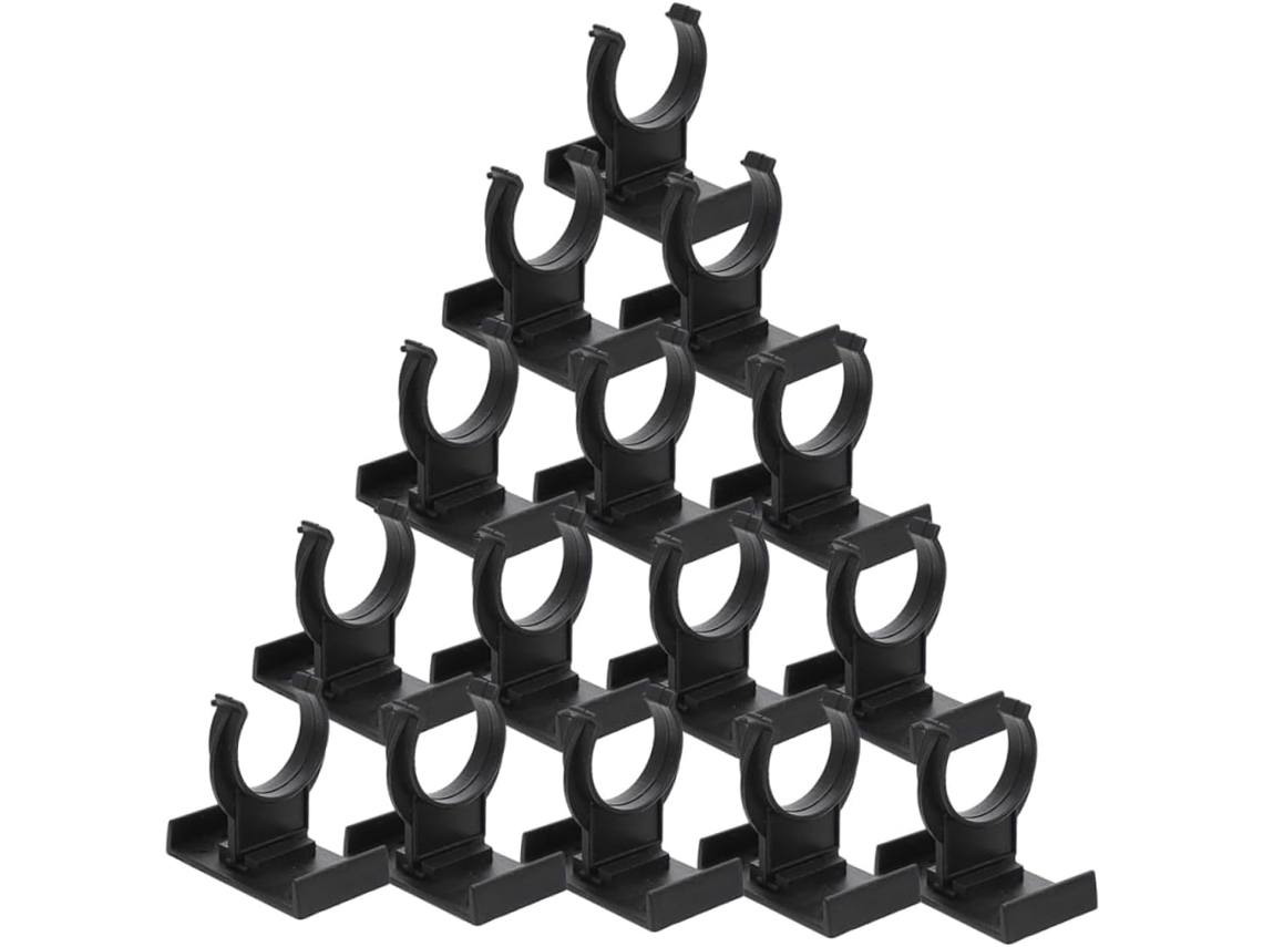 Clips Niveladores Ajustáveis Para Pés De Armário Kallory, Fáceis De Limpar, Em Pp, 20 Unidades, Pretos, Para Pés De