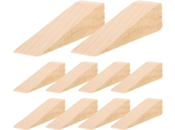 Conjunto De 20 Batentes De Porta Triangulares De Madeira Maciça, Antiderrapantes, Para Quarto, 10 X 4 Cm