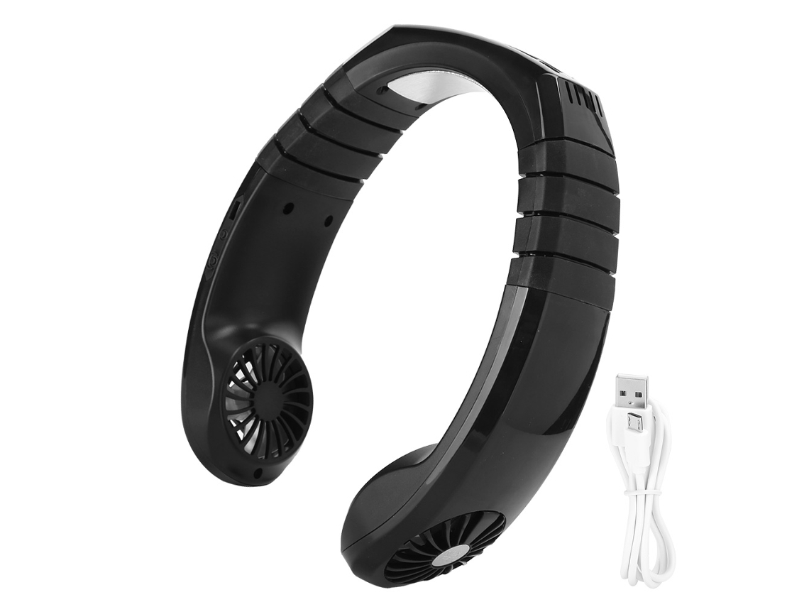Ventilador De Pescoço (ar Refrescante Com Carregamento Usb) Mini Portátil Ar Condicionado Elétrico 2 Em 1