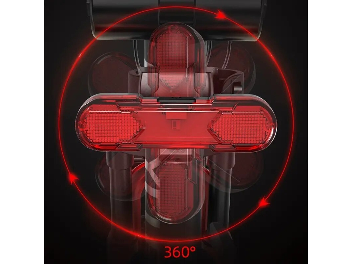 Luz Traseira Azul Para Bicicleta Recarregável Via Usb Para Capacete De Ciclismo Mochila Luz De Sinalização De Segurança