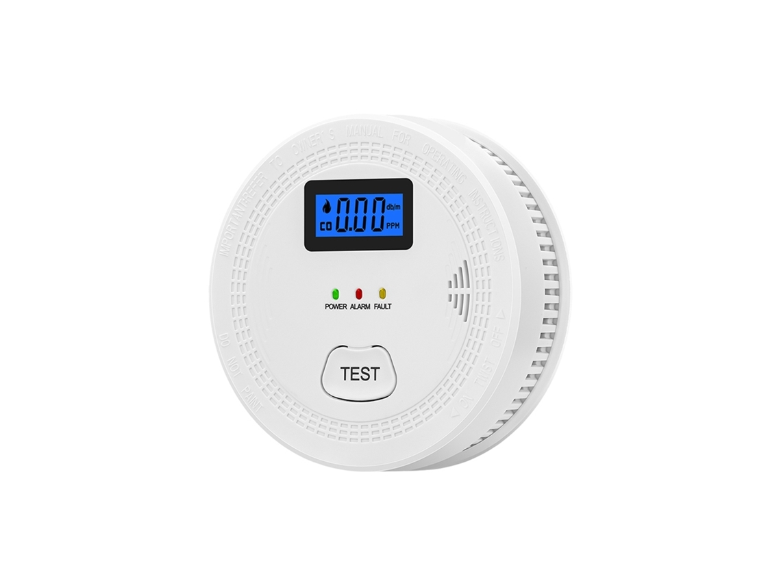 Detector De Fumaça E Monóxido De Carbono (sensor De Alta Estabilidade, Alarme Sonoro E Visual)