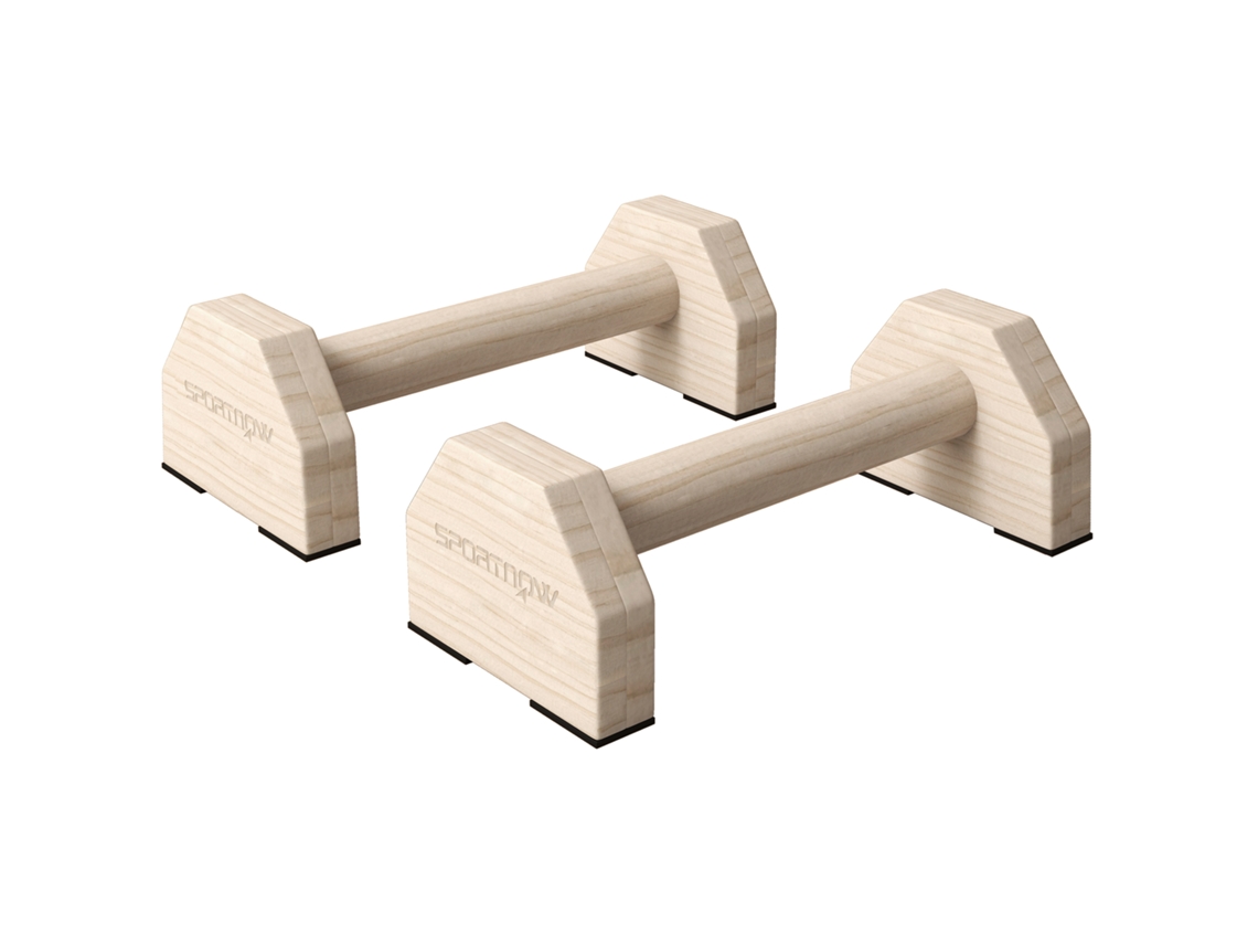 Par de Barras para Flexão BTFORUS, 2 unidades, até 120kg, madeira de Faia (30x13x10cm)