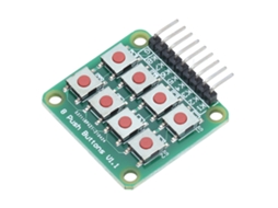 Módulo De Teclado De Botões Matricial 2x4 Com 8 Interruptores Push Para Microcontrolador