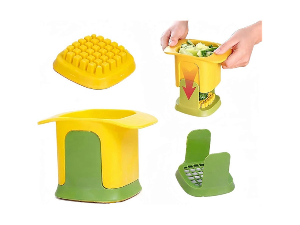 Picador De Legumes E Frutas Manual Em Aço Inoxidável Para Cebolas, Cenouras E Pepinos, Utensílio De Cozinha Fácil Limpar