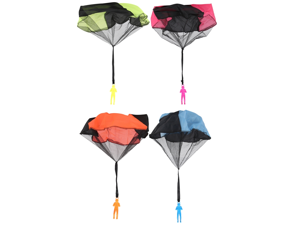 4pcs Paraquedas De Lançamento Manual Mini Soldado Brinquedo Infantil Outdoor Esportivo Educativo