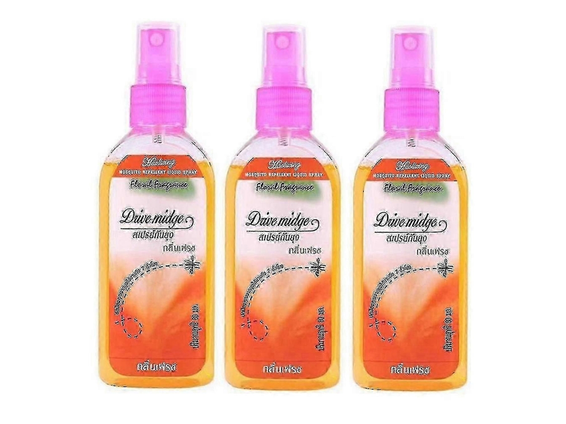 Spray Repelente De Mosquitos Tailandês 80ml, À Base Plantas, Para Aliviar Picadas Mosquito, Inchaço E Coceir A. Novo!