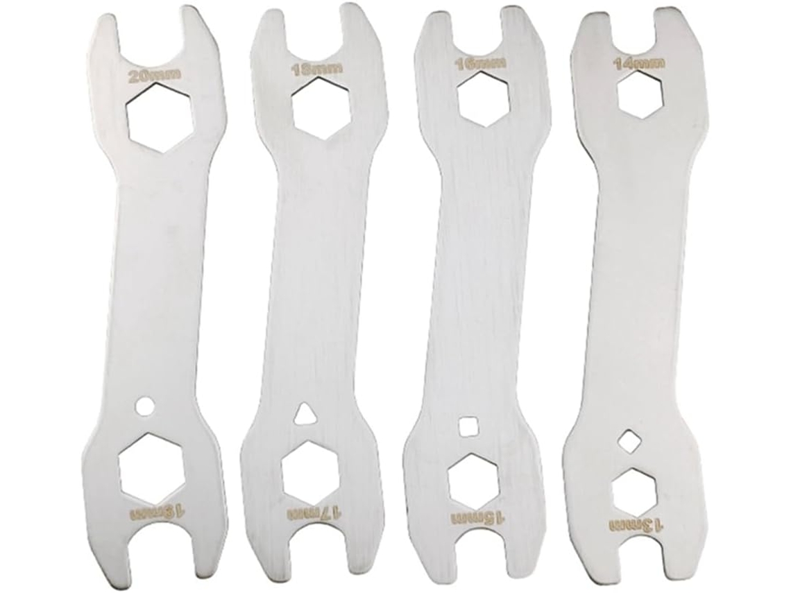 Conjunto de 4 Ferramentas para Reparo de Bicicletas: Chave Cônica para Cubos de 13/14/15/16/17/18/19/20 Mm. SFUSHOS