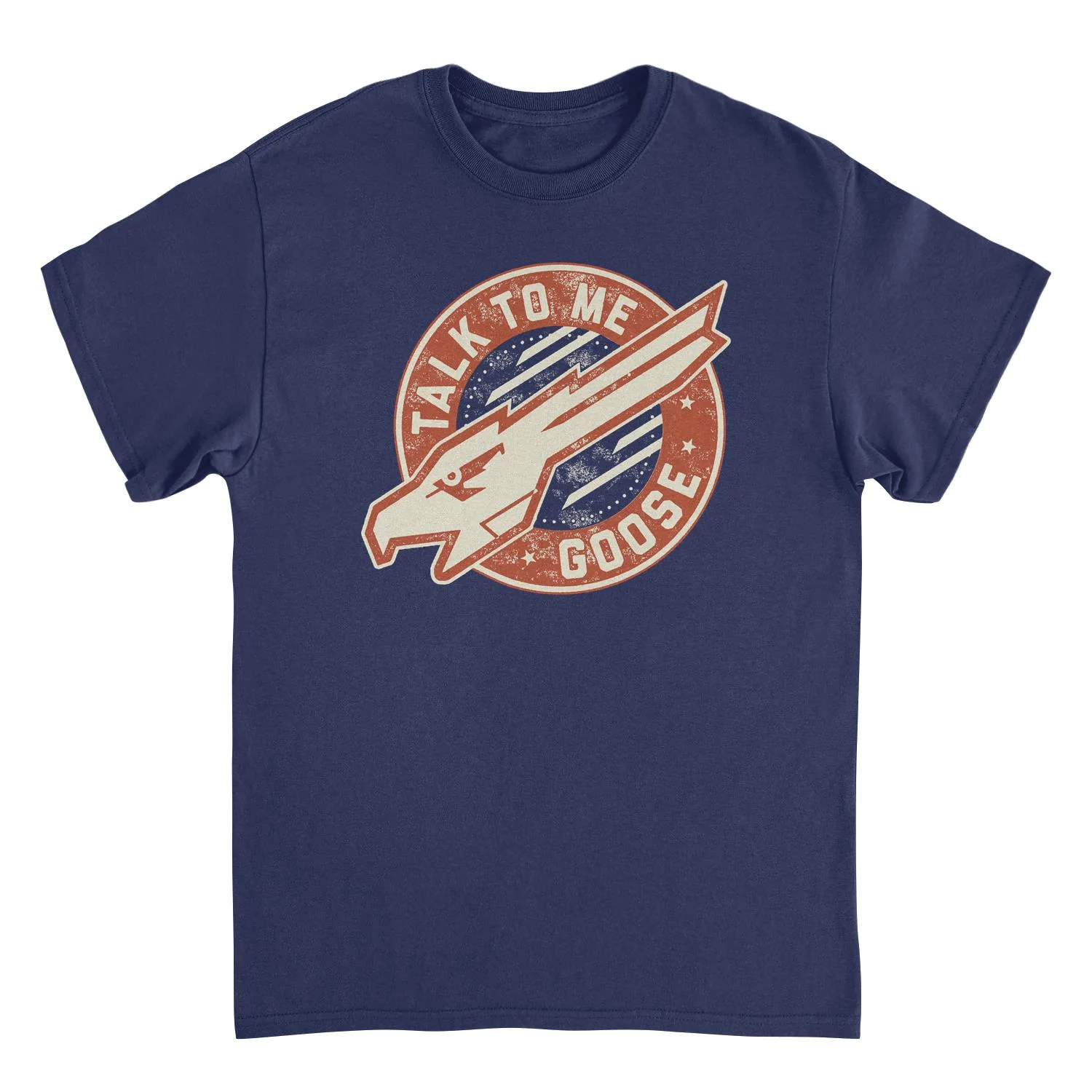 Unisex Adult T-shirt Rockinstone Top Gun Talk To Me Goose Navysizem