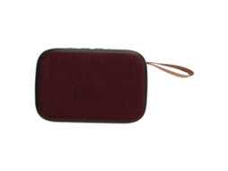 Caixa de Som Bluetooth Portátil com Microfone, 300mAh, Vermelha S/MARCA