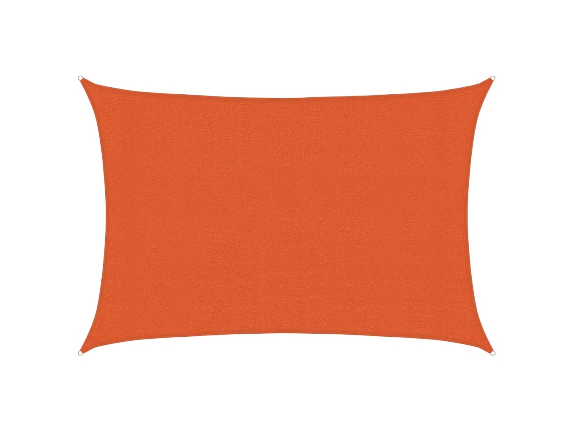 vidaXL Para-sol estilo vela 160 g/m² 3x4 m PEAD laranja