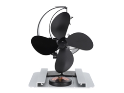 Laxiscreed Ventilador Para Lareira A Lenha, Modelo Lua De 4 Pás, Baixo Ruído E Resistente Ao Calor