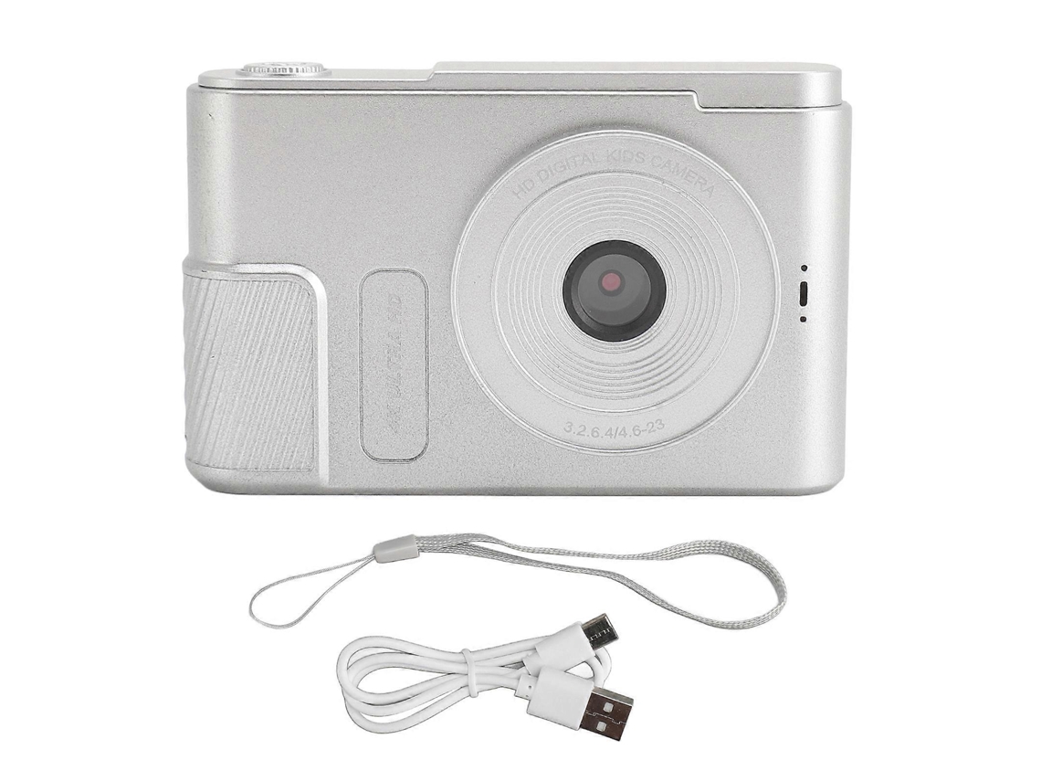 Câmara Digital Compacta 48mp Vídeo 4k Zoom 16x Ecrã 2,4 Polegadas Prateada