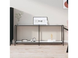 Vidaxl Mesa Consola Branco 180x35x75,5 Cm Vidro Temperado