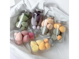 Esponjas De Maquiagem De 7 Peças, Úmidas E Secas, Para Base, Blush E Esfumado Com Armazenamento Everley891