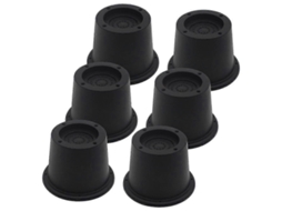 Lurelia Elevador Para Móveis, Pack Com 6, Antivibração, Em Borracha, Em Abs, Para Cama, Sofá E Mesa, 6 Cm, Preto