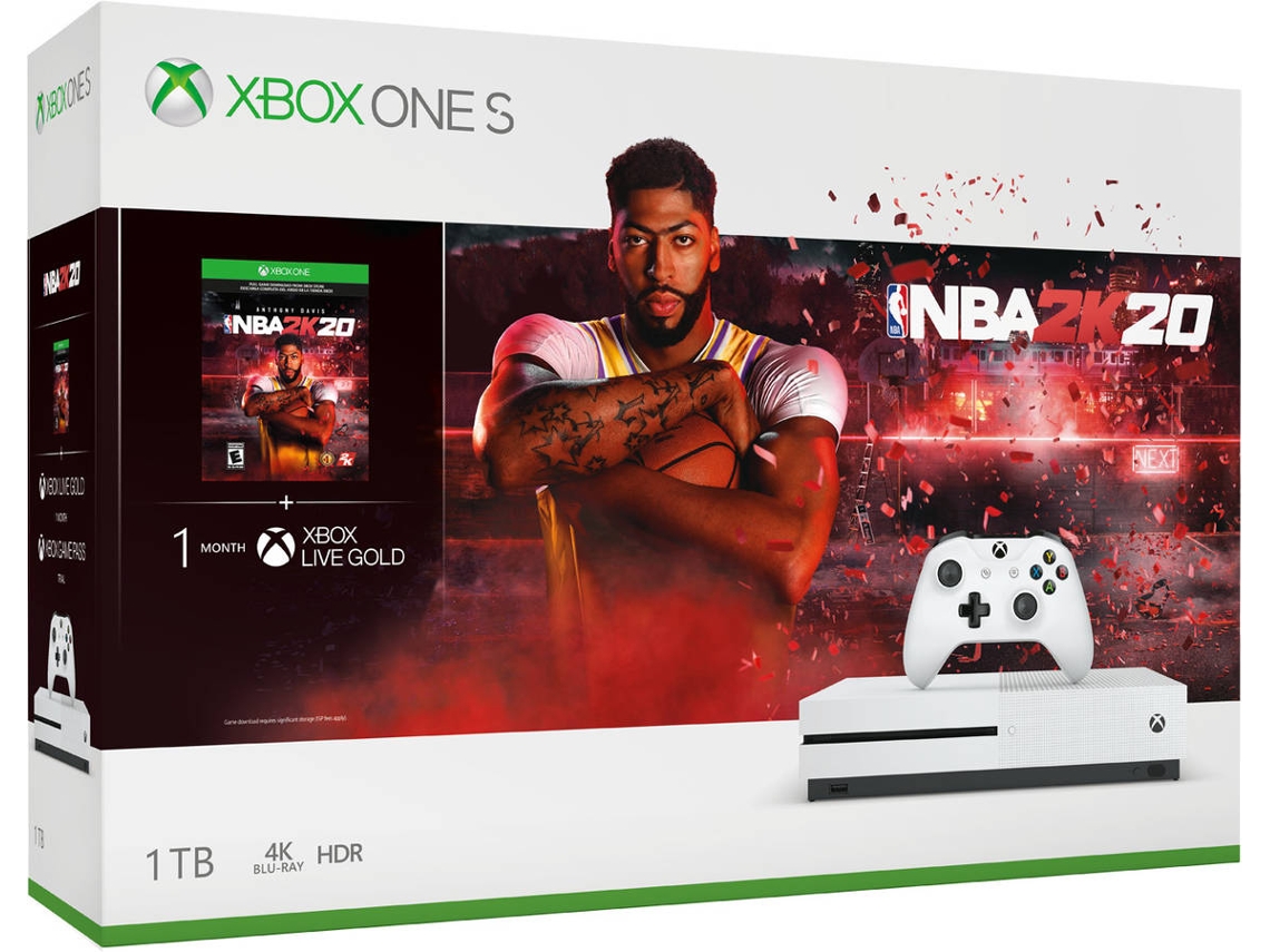 Consola Xbox One S NBA 2K20 (1 TB + Branco)