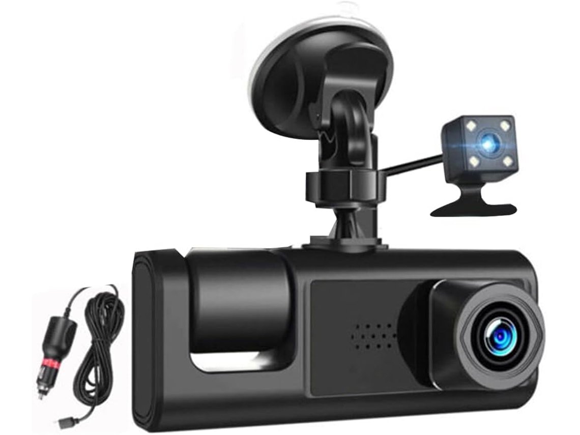Câmera Veicular Dvr Hd 1080p com 3 Lentes SFUSHOS