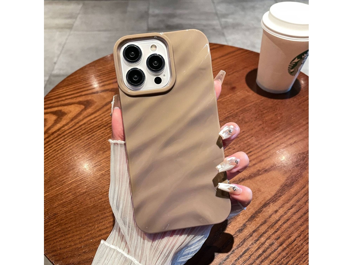 Capa Para Iphone 17 Air Wt, Cor Sólida, Cáqui Texturizado Tridimensional, Estilo Simples.