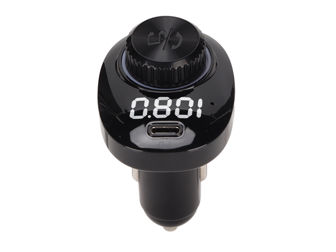 Carregador USB para carro de carga rápida de 20 W, transmissor FM, Bluetooth 5.0, reprodutor MP3, mãos livres, 12/24 V
