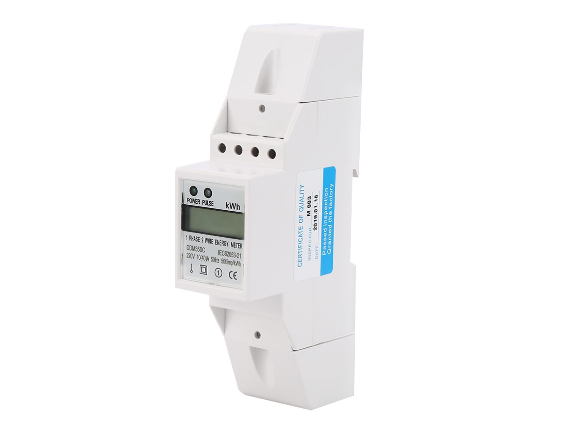 Laxiscreed Medidor De Energia Digital Monofásico 2p Para Bareira Din 220v/230v 50hz/60hz