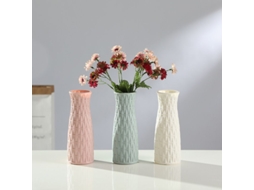 Vaso De Plástico Criativo Moderno, Resistente A Quebras, Para Flores Secas E Frescas, Decoração De Sala De Estar (branco)