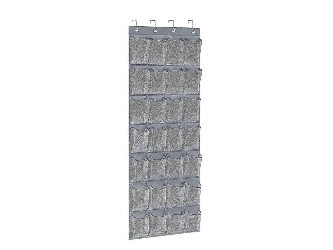 Sapateira Suspensa Com 28 Bolsos Sobre A Porta, Compatível Com Sapateira De Malha Para Porta De Guarda Roupa Aquaforge