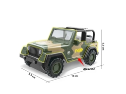 Carrinho de Brinquedo Militar Infantil em Metal, Escala 1:50. MDUG