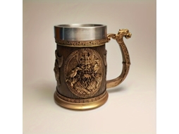 Caneca de Cerveja Viking, Aço Inoxidável Estilo Folclore da Mitologia Nórdica, Compatível com Marcas AQUAFORGE