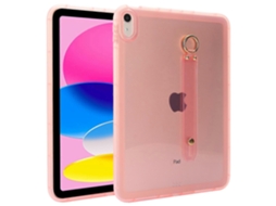 Capa Hengrongshen para iPad 10.9 (2022), capa protetora de TPU à prova de choque com alça, rosa