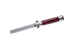 2026 peine Plegable de Acero Inoxidable Con Resorte Automático Switchblade para Peinado Cabello Rojo