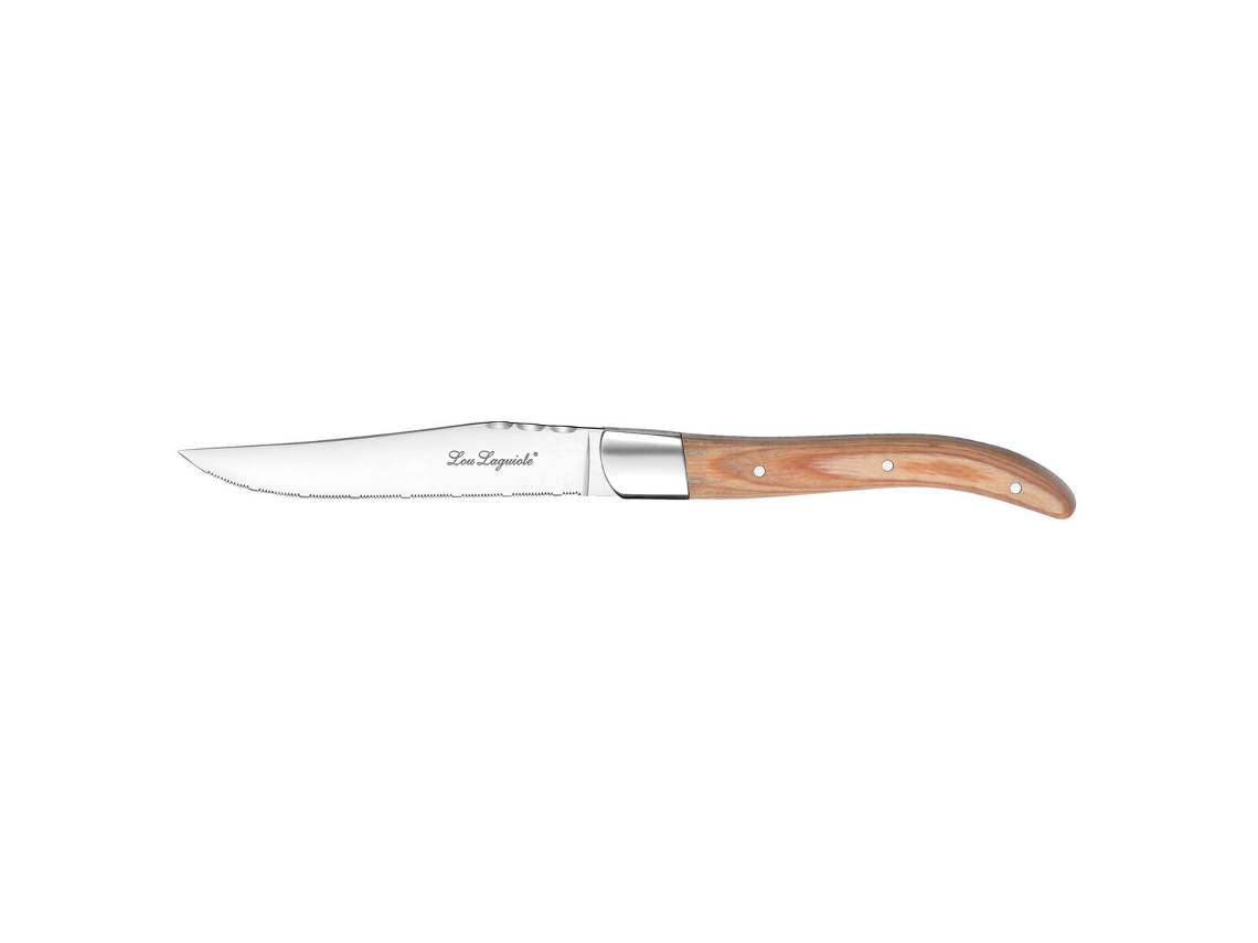 Conjunto de Facas de Cozinha para Carne Lou Laguiole Louis Madeira 23 X 2 X 1 Cm Metal 6 Unidades
