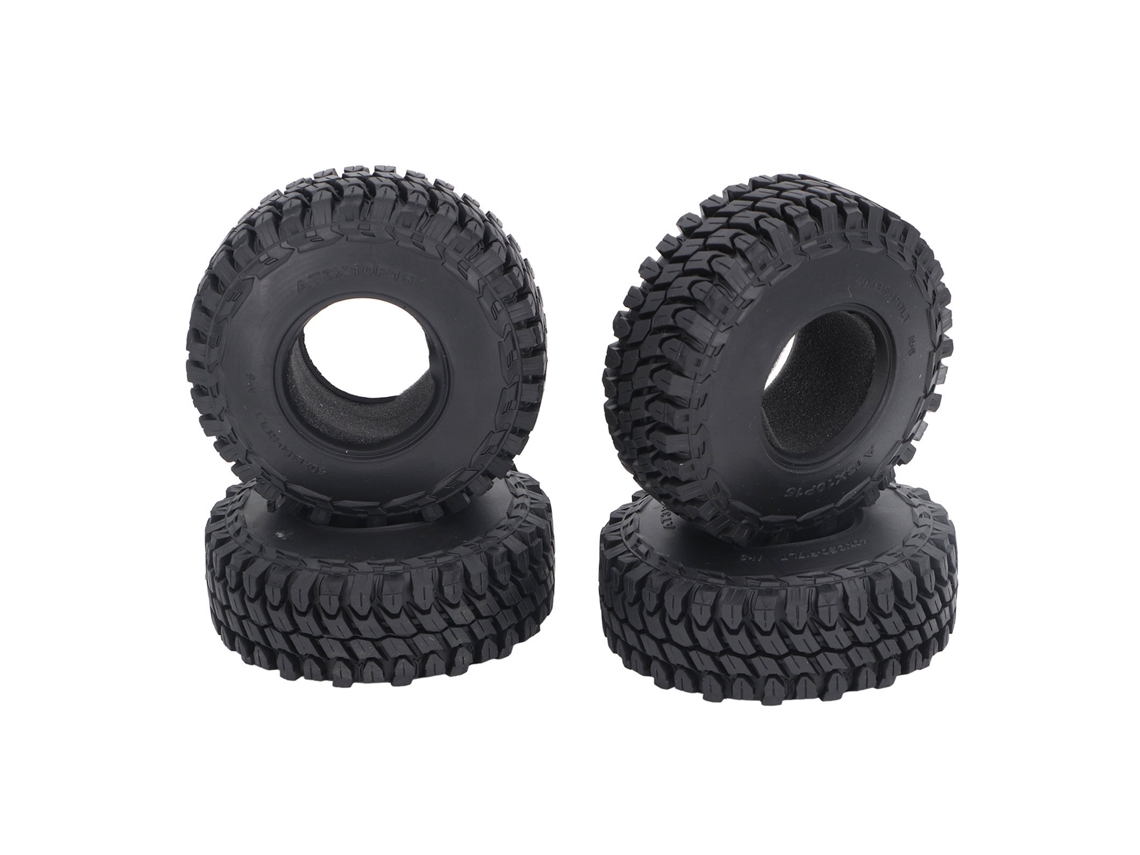 Mali 4 Pneus de Borracha Resistentes Ao Desgaste para Carro Rc de Escalada 1/10 Scx10 Diâmetro 115mm Largura 40mm Preto