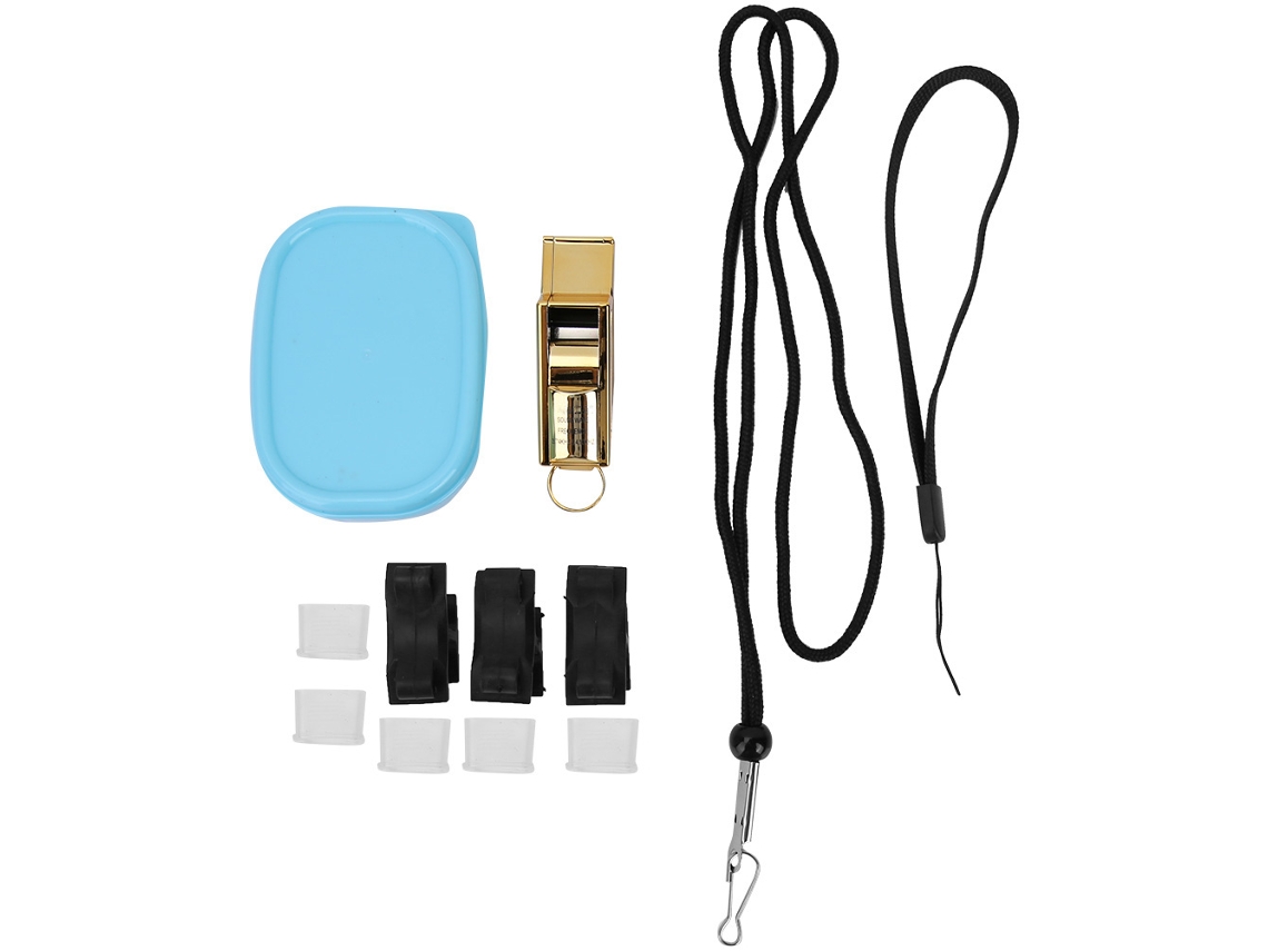 Apito De Segurança Para Esportes Ao Ar Livre, Portátil, Para Árbitro De Futebol E Basquete Com Cordão Vylara (dourado)