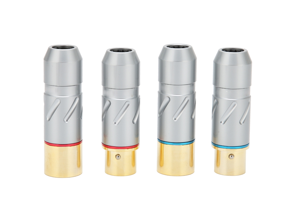 Cabo De Áudio De Microfone Xlr 3 Núcleos Pratos De Ouro 24k