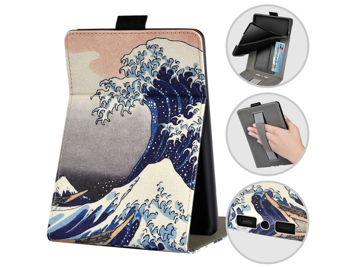 Capa Protetora Para E-reader Compatível Com Kindle Paperwhite (12 Com Suporte Dobrável Em Pu Elysve