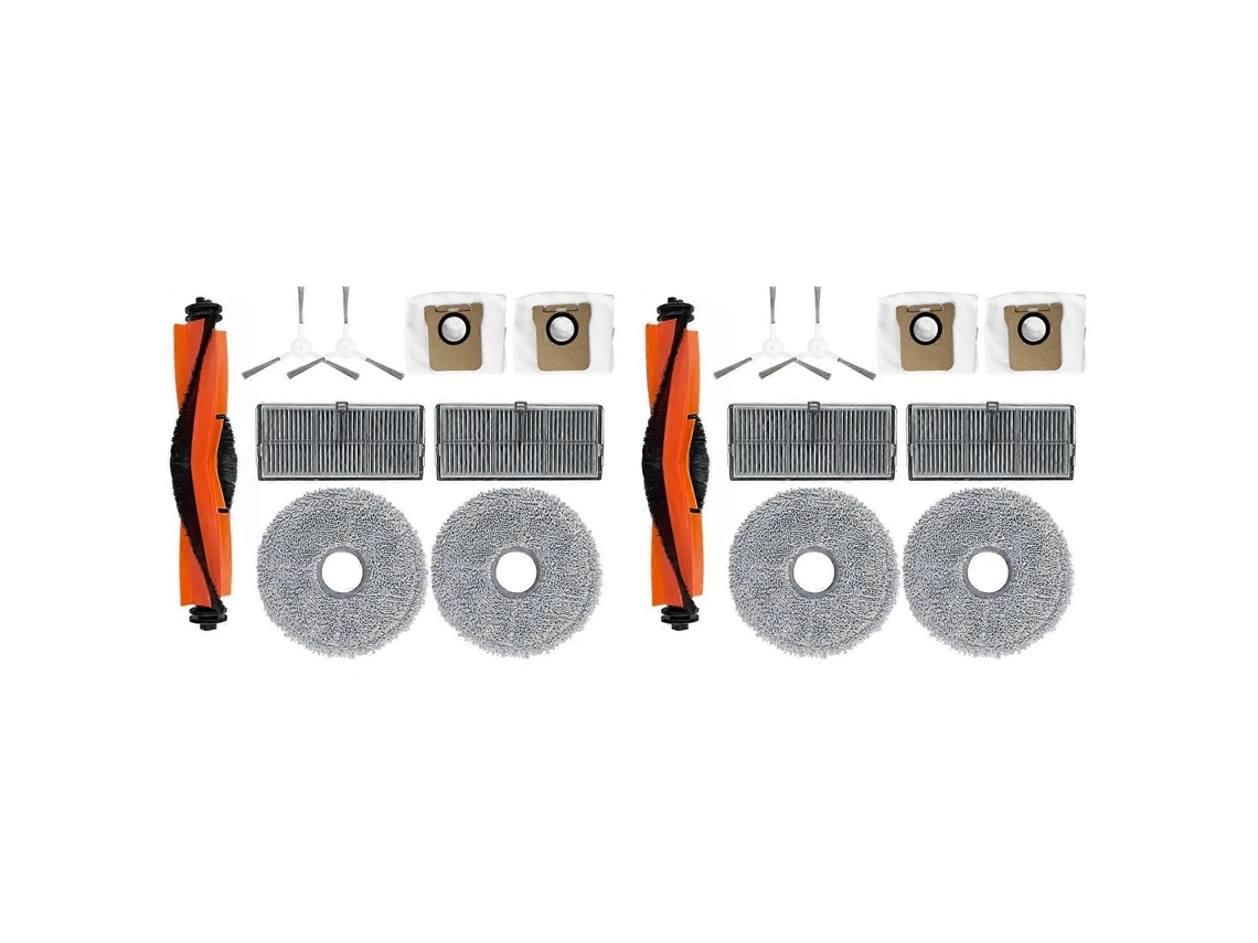 Conjunto De 2 Peças De Reposição Para O Aspirador Robô Xiaomi Mijia M30s: Escova Lateral Principal, Filtro Hepa, Pano De Limpeza, Sacos De Pó.