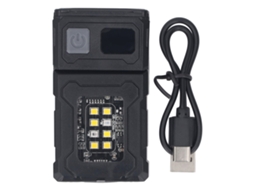 Lanterna Cob LED Recarregável USB Magnética com Cabeça Rotativa e Modos de Luz | S/MARCA