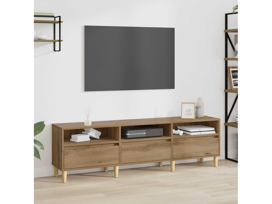 Vidaxl Gabinete Para Tv 150 X 30 X 45 Cm Carvalho Artesanal