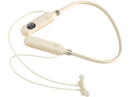 Fones De Sem Fio Com Faixa Para Em E Metal Leves Ao Ar Na Cor Bege